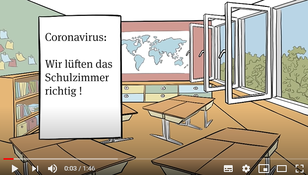 Video: Richtig Lüften im Klassenzimmer hiilft gegen das Corona-Virus, BAG