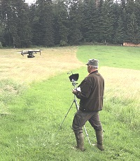 Drohne im Einsatz zur Kitzrettung